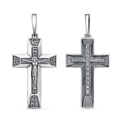 Крест из чернёного серебра - 3,9 см Кр-169ч