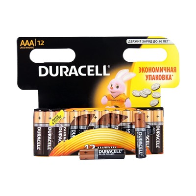 Батарейки алкалиновые Duracell AAA 1,5V LR03, MN2400 арт. 34OE