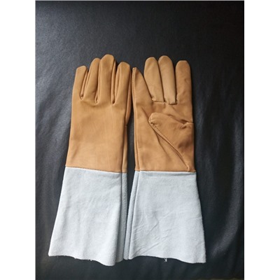 Перчатки-краги для работы с колючими кустарниками (размер 7-7,5). цвет серый