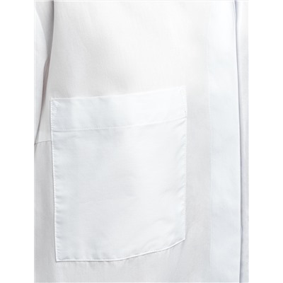 Удлиненная свободная блузка с декоративными планками по бокам