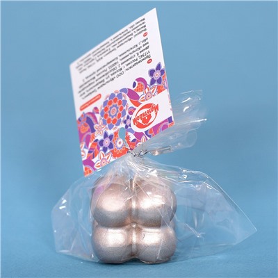 Свеча декоративная "Куб-пузырьки малый", 3,5х3,5х3,5 см