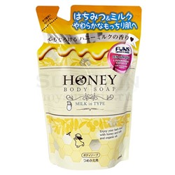 620329 FUNS Honey Milk Гель для душа увлажняющий с экстрактом меда и молока (сменный блок) 400 мл