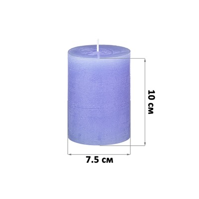 Набор 2 свечей 7,5*7,5*10 см "Candeline" белая, голубая