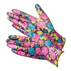 Violet NN  7(S)размер Садовые перчатки расцветки Violet с нитрилом