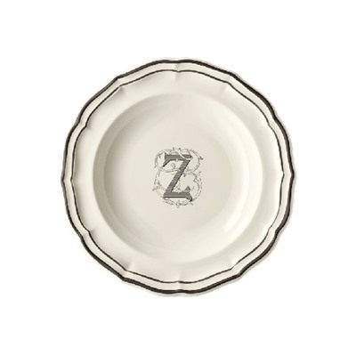 Тарелка глубокая Z, FILET MANGANESE MONOGRAMME, Д 22,5 cm GIEN