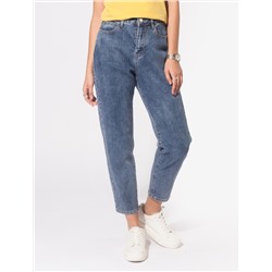 Эластичные джинсы mom-fit Размер 56-58, Цвет синий, Рост 170