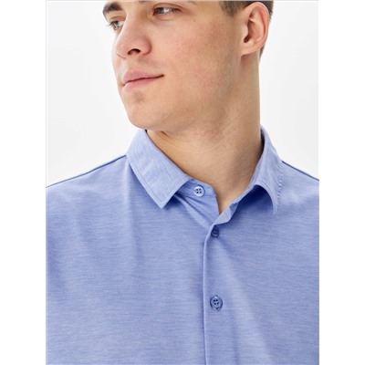 Рубашка трикотажная мужская короткий рукав GREG G143-PM-LT1629 (голубой)