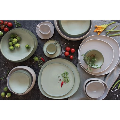Тарелка суповая Organica, серая, 19 см, 1 л, 62668