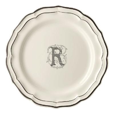 Тарелка обеденная R, FILET MANGANESE MONOGRAMME, Д 26 cm GIEN