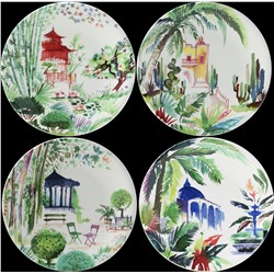 Тарелки десертные Тропические сады 4шт из коллекции  Jardins Extraordinaires, GIEN