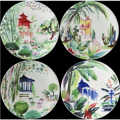 Тарелки десертные Тропические сады 4шт из коллекции  Jardins Extraordinaires, GIEN