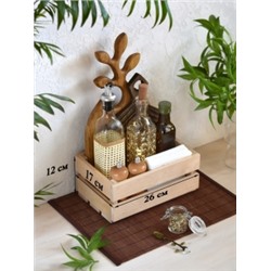 Ящик кухонный деревянный для досок и специй бутылок