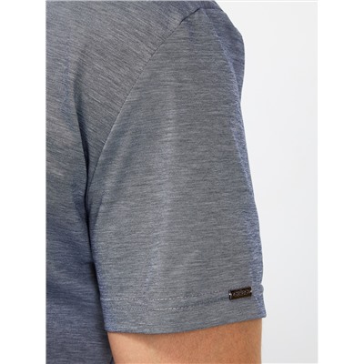 Рубашка трикотажная мужская короткий рукав GREG G143-PM-LT1636 (сине-серый)