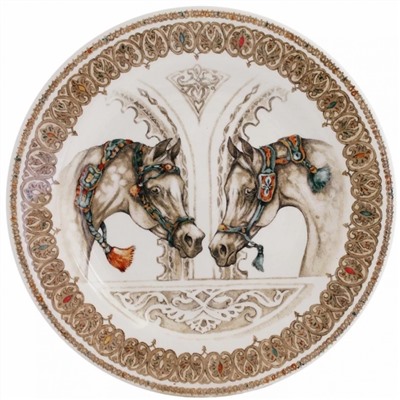 Десертная тарелка Лицом к лицу из коллекции Кони ветра / Chevaux du Vent , Gien