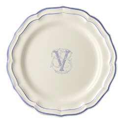 Тарелка обеденная, белый/голубой  FILET BLEU V,Gien
