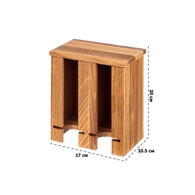 Подставка для чайных пакетиков 17*10,5*20 см со съемной крышкой (вертикальная)
