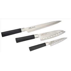 6629 GIPFEL Набор ножей JAPANESE 3 пр. 20см, 18см, 13см в деревянной коробке Материал: сталь X30Cr13, пластик
