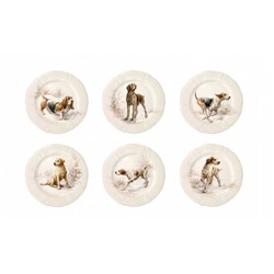Тарелки десертные Собаки 6шт из коллекции Sologne, Gien