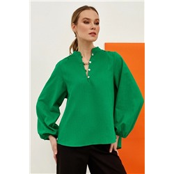 блузка 
            38.М1-22-1-0-0-6689-ярко-зеленый