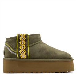 Ugg Classic Ultra Mini Braid Plarform Burnt Olive