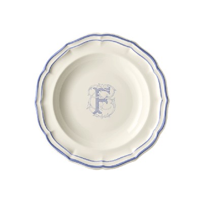 Суповая тарелка, белый/голубой  FILET BLEU F,Gien