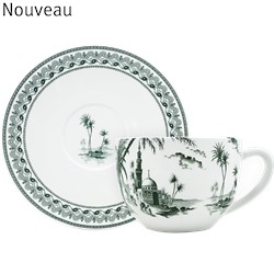 Чашка чайная с блюдцем для завтрака Jumbo из коллекции Les Depareillees, Gien