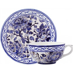Блюдце для чашки чайной для завтрака из коллекции Pivoines Bleues, Gien