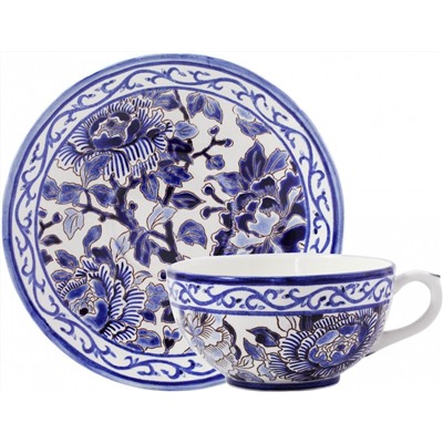 Блюдце для чашки чайной для завтрака из коллекции Pivoines Bleues, Gien