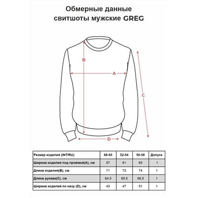 Свитшот мужской GREG G121-Fishman-RM-3008 (гол.м)