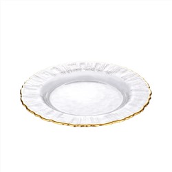 40883 GIPFEL тарелка десертная AURA, 21 см, прозрачный, стекло