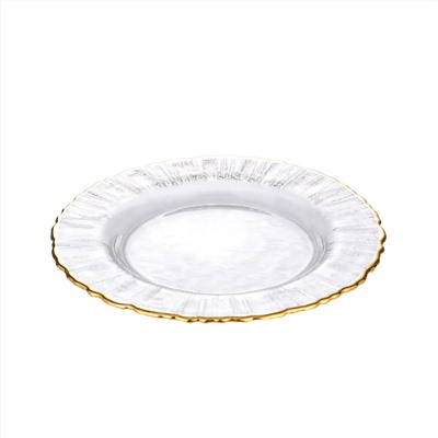 40883 GIPFEL тарелка десертная AURA, 21 см, прозрачный, стекло