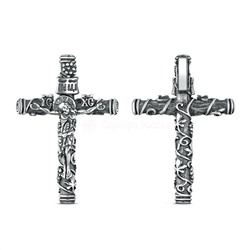 Крест православный из чернёного серебра Кр-1039 ч