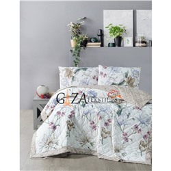 First choice WQ-9100 "Layla Mink" / Двуспальный комплект постельного белья со стеганным одеялом Ranforce- 2021