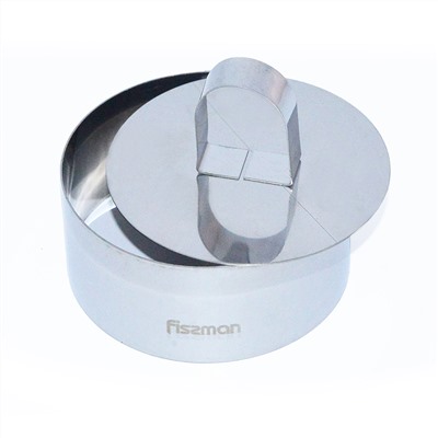 7838 FISSMAN Кулинарное кольцо 10x4,5см круглое с прессом (нерж.сталь)