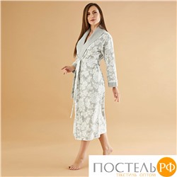 0443 Халат женский Nusa JAKARLI LACOSTE 4XL серо-белый (94168)