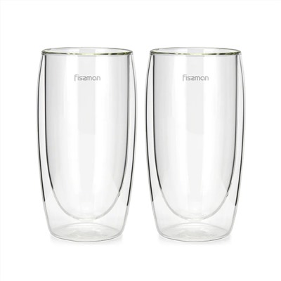 6447 FISSMAN Набор FRAPPE из 2-х стаканов с двойными стенками 350мл (стекло)