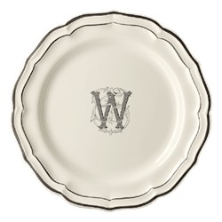 Тарелка обеденная W, FILET MANGANESE MONOGRAMME, Д 26 cm GIEN