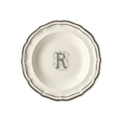 Тарелка глубокая R, FILET MANGANESE MONOGRAMME, Д 22,5 cm GIEN