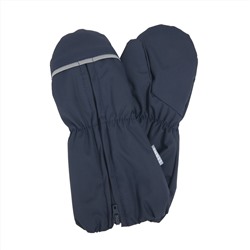 Warm spring-autumn mittens with a zipper