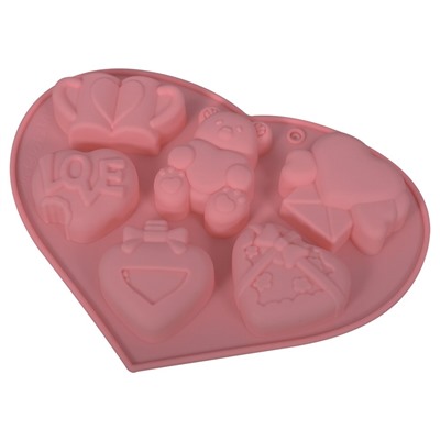 Форма для шоколадных конфет "Сердце", 20,5х14х2 см