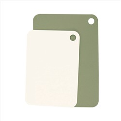 51766 WERNER Набор гибких разделочных досок RAMO из 2 шт.: 30,0x21,2x0,2 см и 25,0x17,5x0,2 см. Цвета: зеленый, белый. Материал: полиэтилен.