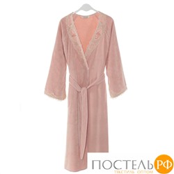 1013G10019117L Халат женский Soft cotton DESTAN тёмно-розовый L