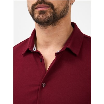 Рубашка трикотажная мужская короткий рукав GREG G158ZR-PO1T-SA2081 (бордо)