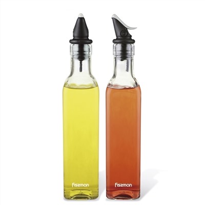 6516 FISSMAN Набор бутылочек для масла и уксуса 2х250мл (стекло)