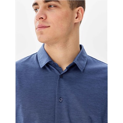 Рубашка трикотажная мужская короткий рукав GREG G143-PM-LT1631 (синий)