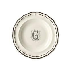 Тарелка глубокая G, FILET MANGANESE MONOGRAMME, Д 22,5 cm GIEN