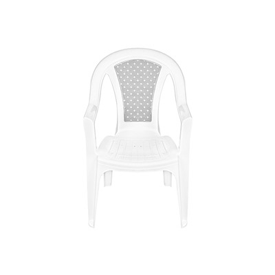 Кресло 57*66*85 см "Тропик" ротанг (белый-серое) (модель 379)