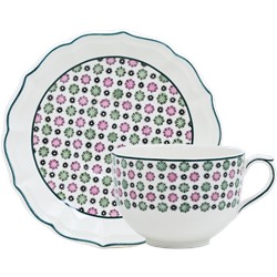 Чашка чайная с блюдцем для завтрака Jumbo из коллекции Dominote , Gien