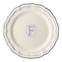 Тарелка обеденная, белый/голубой  FILET BLEU F,Gien
