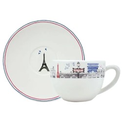 Чашка чайная с блюдцем 450 мл., Д18,8 см., Ca C Est Paris, GIEN